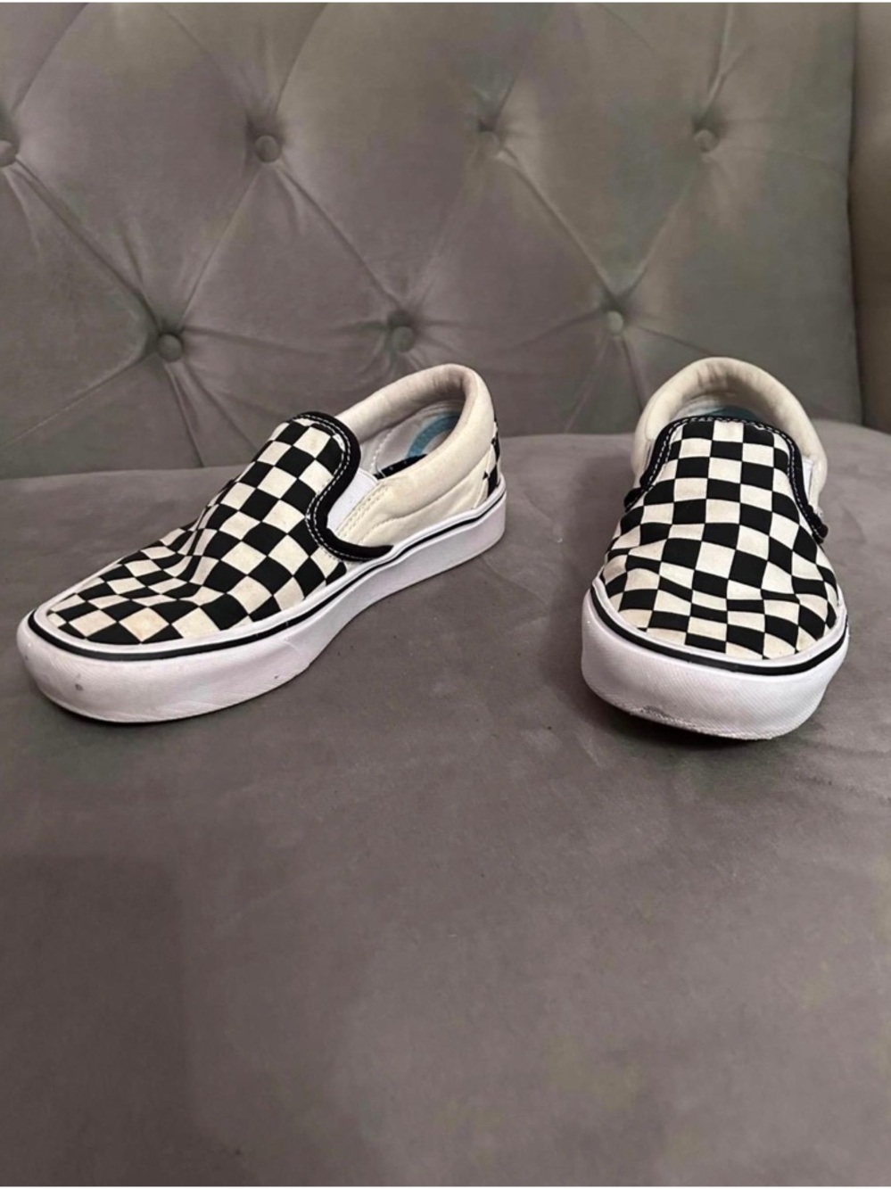 Vans Classic Slip-On Checkerboard Black and White - Picture 2 of 4